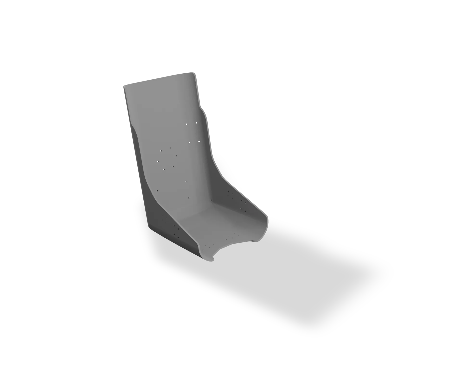 Ballistic military helicopter seat made of technical ceramics for protection against bullets
