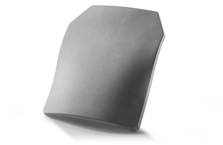 Monolithic protective plate for insertion in body armor vests from Schunk Technical Ceramics