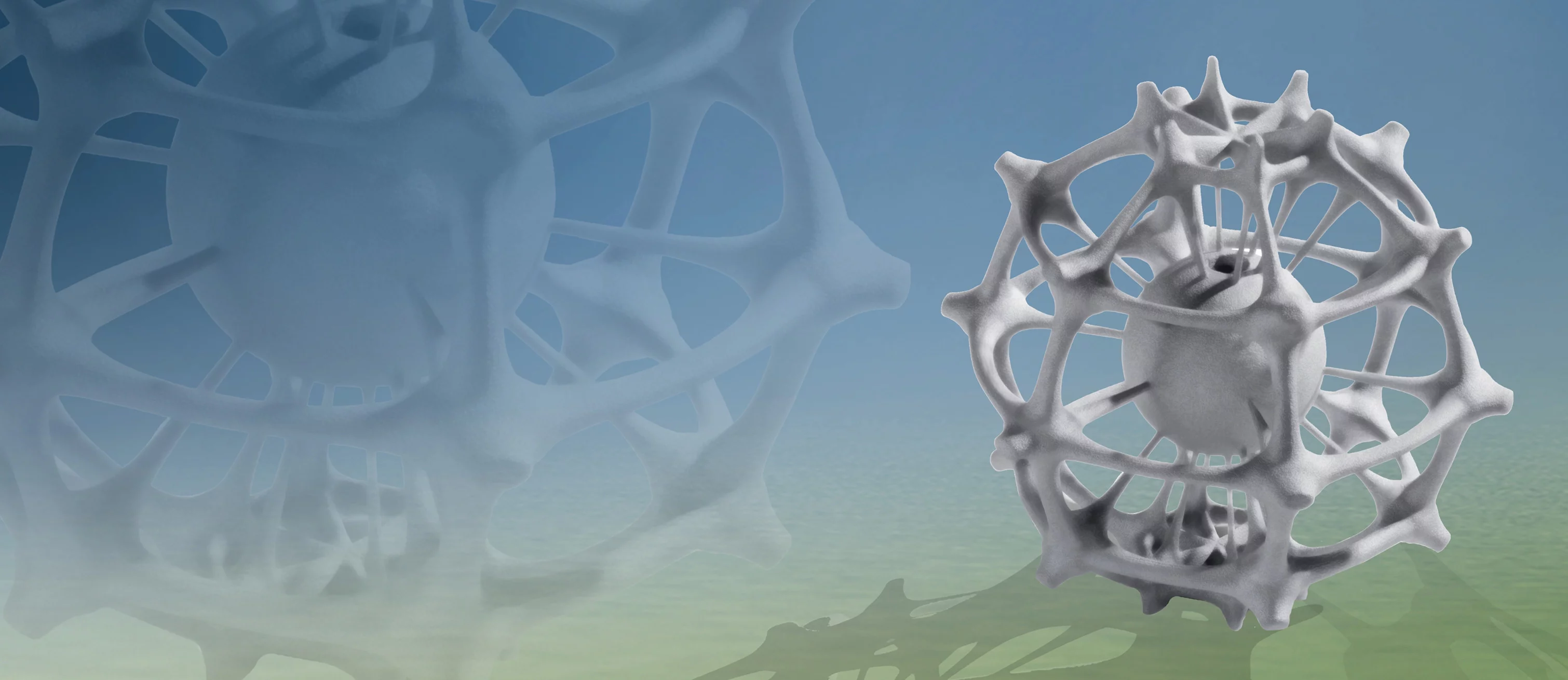 Keramik Kieselalge aus dem 3D Drucker und dem Schunk eigenen Siliziumcarbid-Werkstoff: IntrinSiC