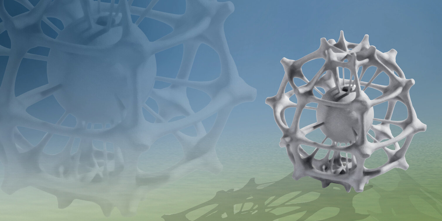 Keramik Kieselalge aus dem 3D Drucker und dem Schunk eigenen Siliziumcarbid-Werkstoff: IntrinSiC
