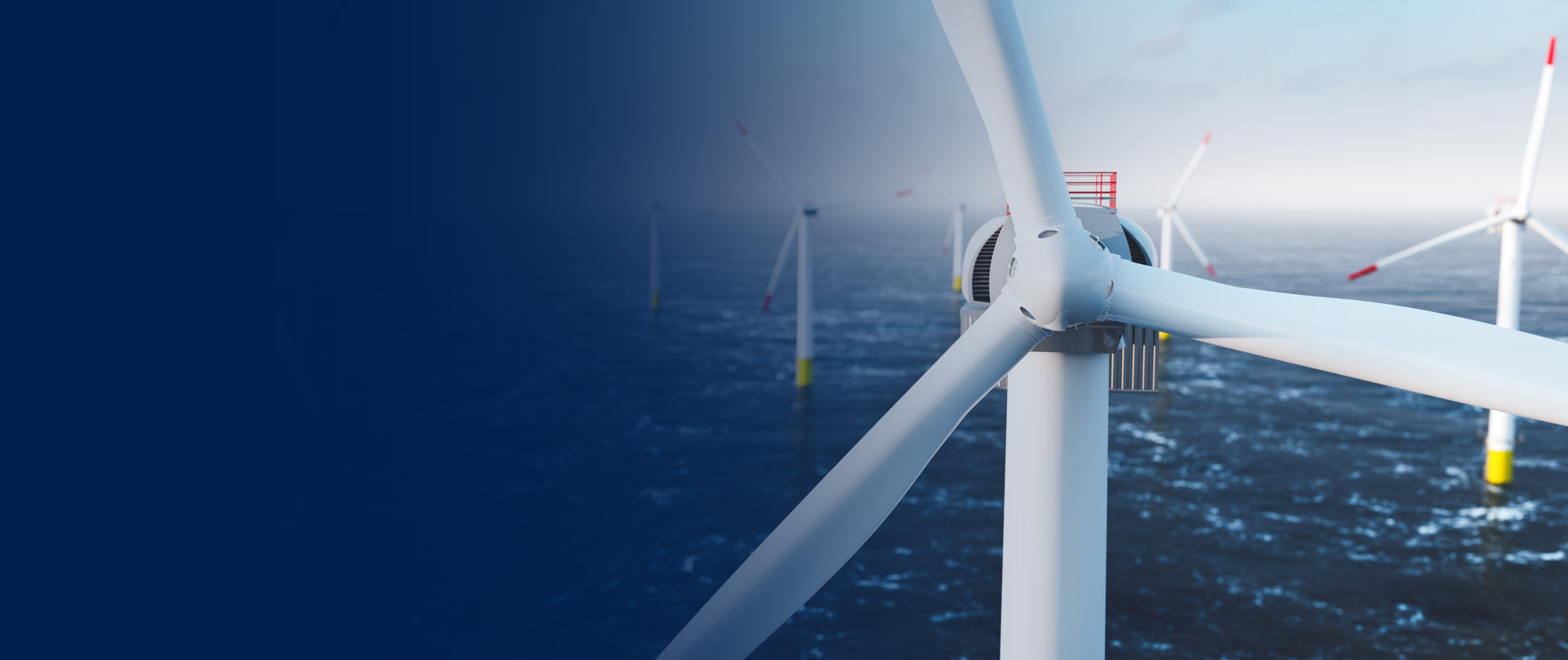 Wind Energy industry header image consisting of wind turbine