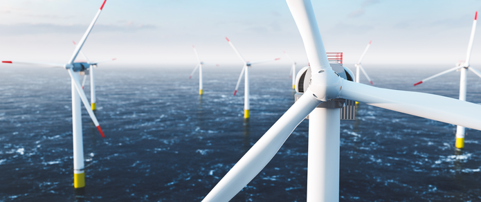 Mini Teaser Bild der Windenergie Branche bestehend aus Windturbine