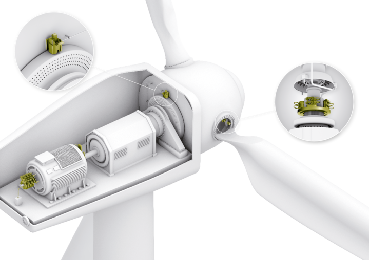  Blitzschutzsystem für Windenergieanlagen von Schunk Carbon Technology gegen Blitzeinschlag