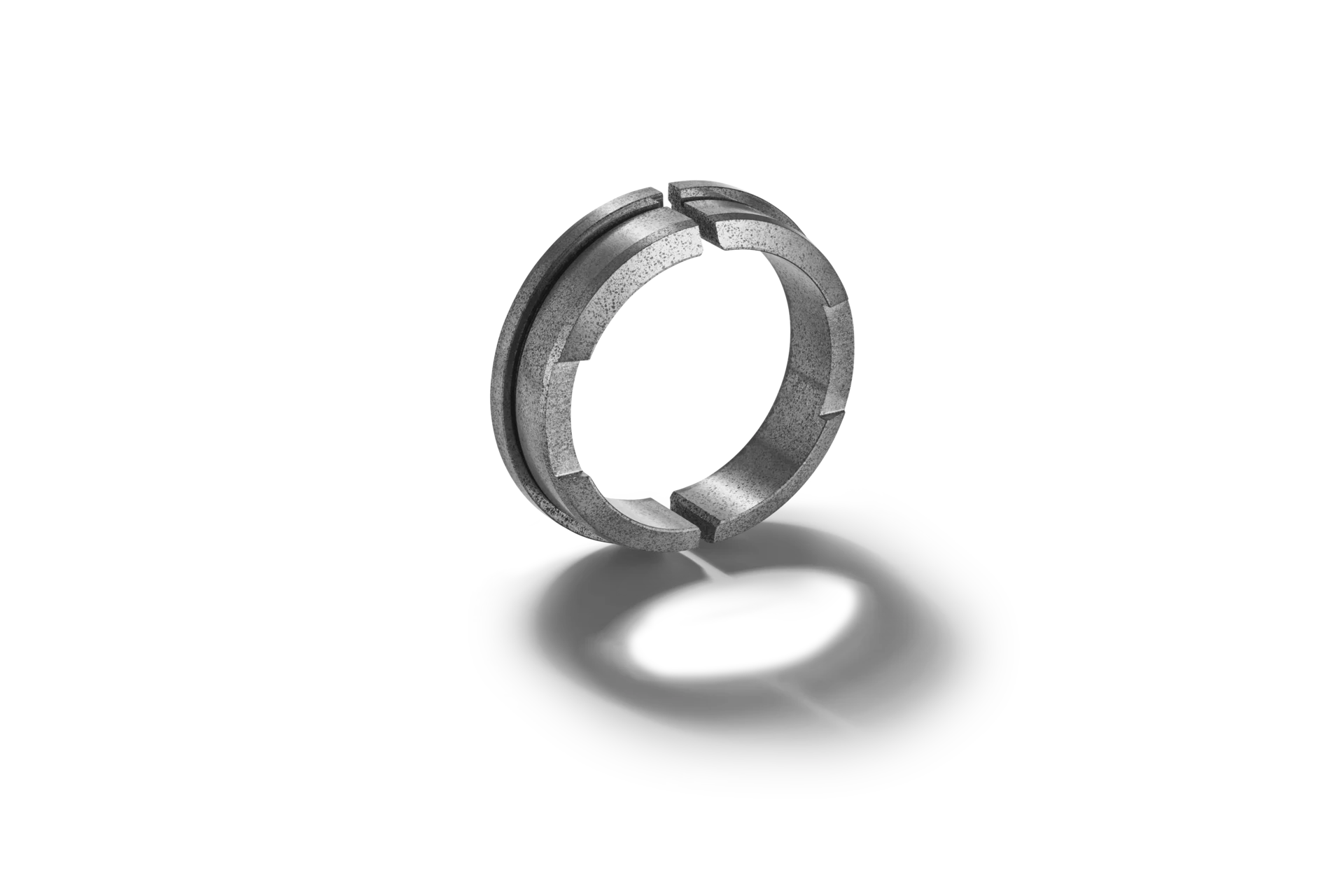 Seal ring made of reaction-bonded silicon carbide, branded es CarSIK-CT by Schunk 
