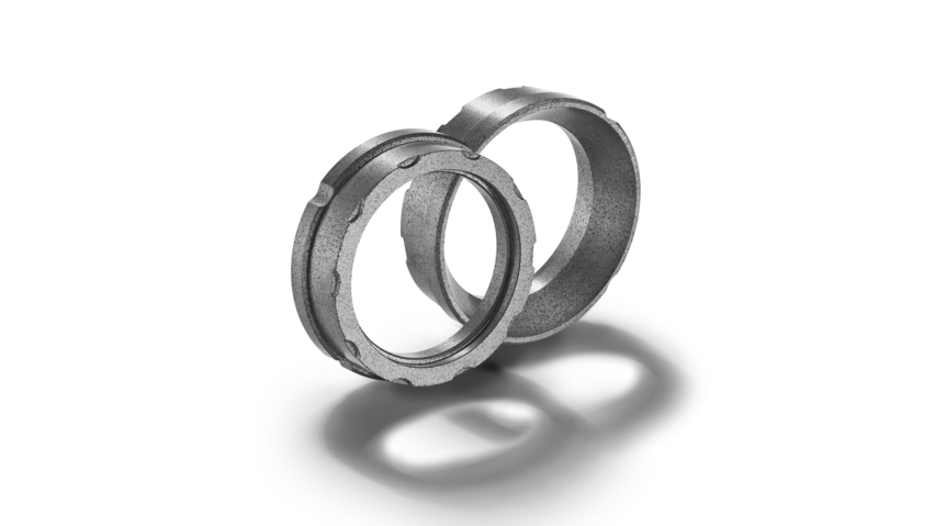  Pair of seal rings made of reaction-bonded silicon carbide, branded es CarSIK-CT by Schunk 
