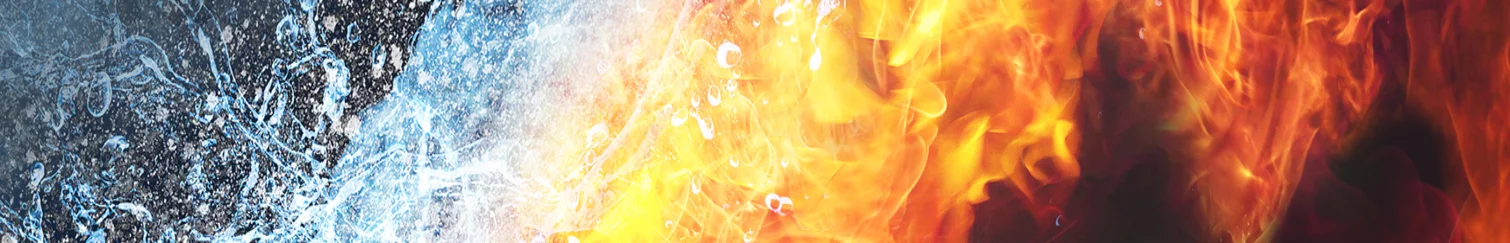 Flammen & Feuer in Kombination mit Hexagonen repräsentieren die Branche Heissprozesse von Schunk Carbon Technology