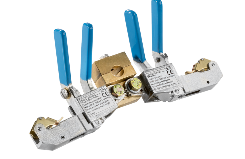  Brush holder for shaft grounding for power plants from Schunk Carbon Technology 