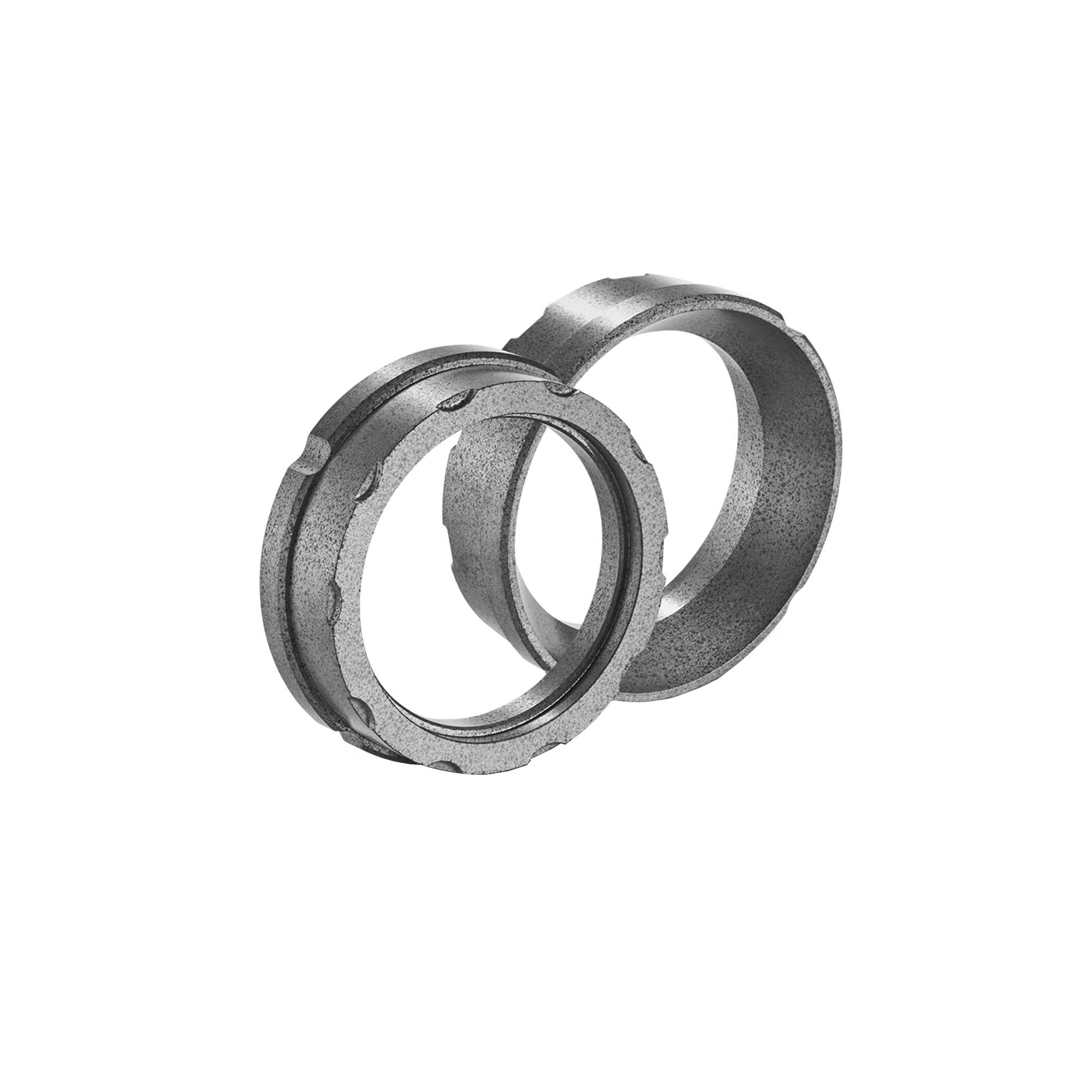  Pair of seal rings made of reaction-bonded silicon carbide, branded es CarSIK-CT by Schunk 