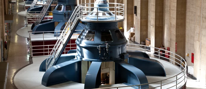 Current Transmission industry header image consisting of hydro power plant