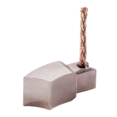 Carbon brush for heating and air conditioning blower for extremely low-noise operation