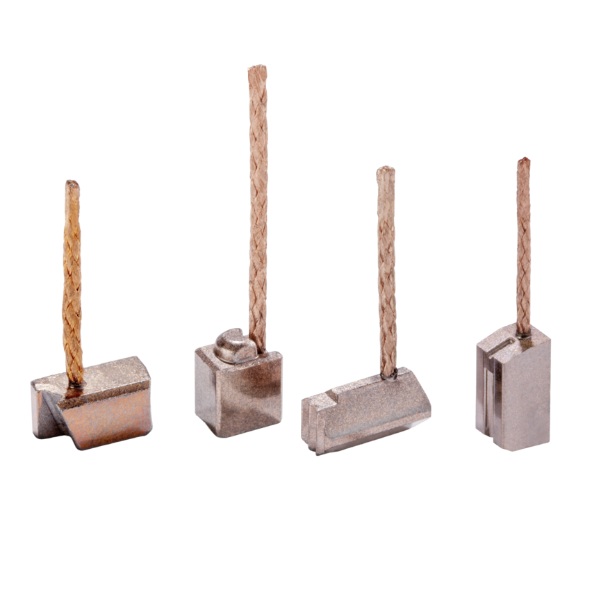 carbon brushes for the electric motors of window lifters, sun roofs, side mirrors and seat adjusters.