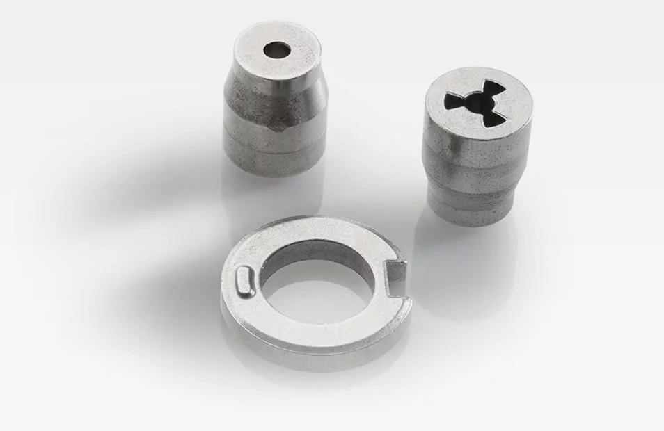 Functional components for magnetic valves in dual-clutch transmissions