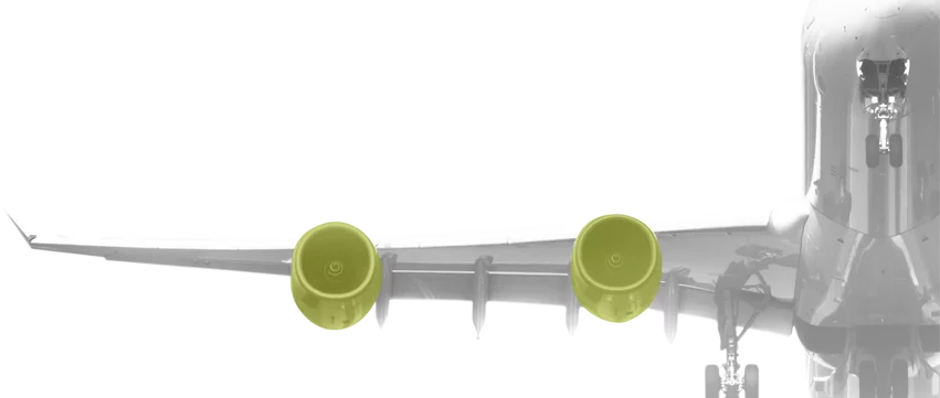  Representation of a car with Schunk products for engines