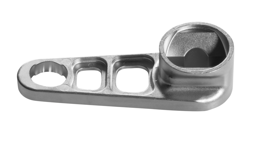 Lever for the adjustment of guide vanes in engine compressors