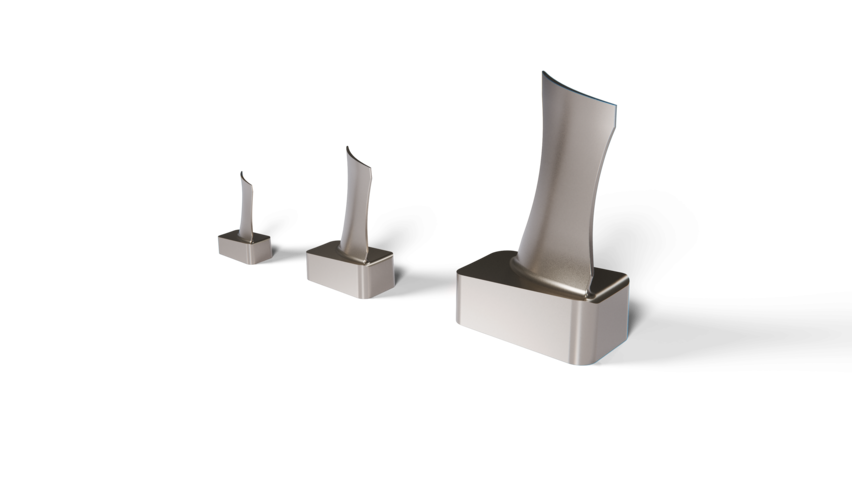    Various designs of guide vanes for use in aircraft engine components