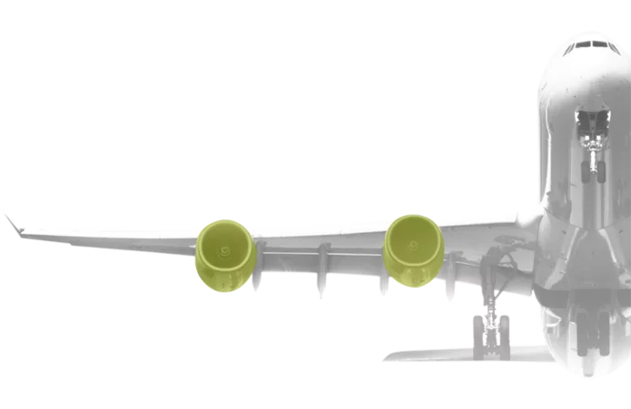  Representation of a car with Schunk products for engines