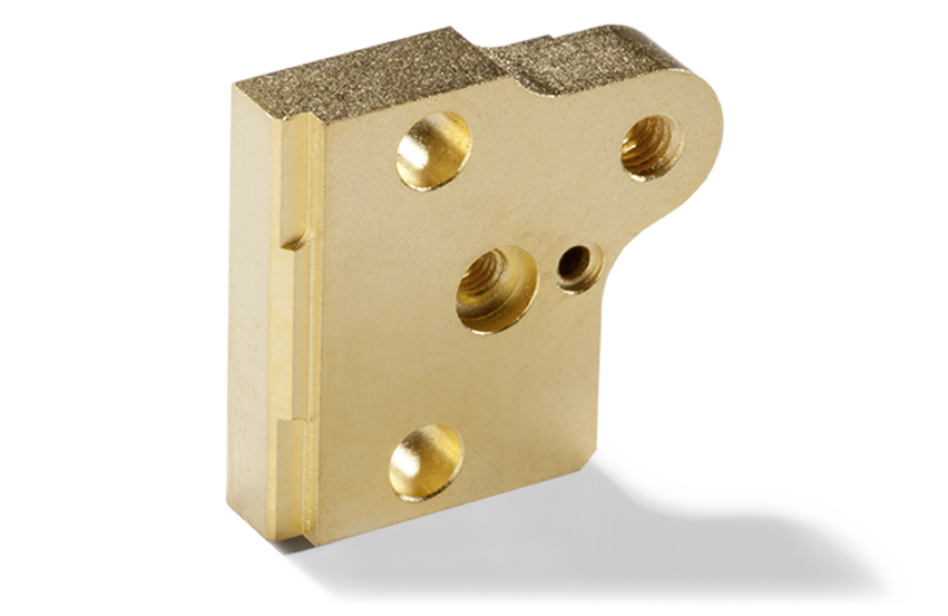  Aluminum graphite heat sink with multiple holes and a textured surface, shown against a transparent background