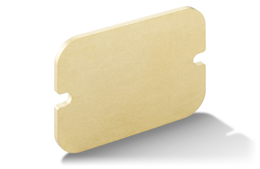  Beige plate with rounded corners and notches, shown against a transparent background