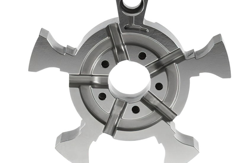  Metal rotor for camshafts with symmetrical arms and a central hole, shown against a white background