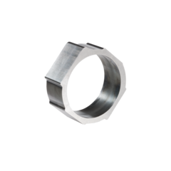  Metal adjusting ring for oil pump with cylindrical shape and flat outer sides, shown against a white background