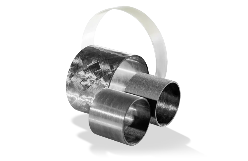  Metal reinforcement sleeves in various sizes for electric motors, shown against a transparent background