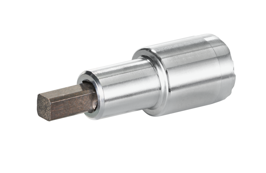  Erdungskontakt mit radialer Bauform für Automobilanwendungen, bestehend aus Metallgehäuse und Kontaktstift