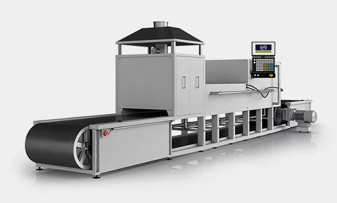  Automated conveyor press with digital control for efficient axial pressing of materials