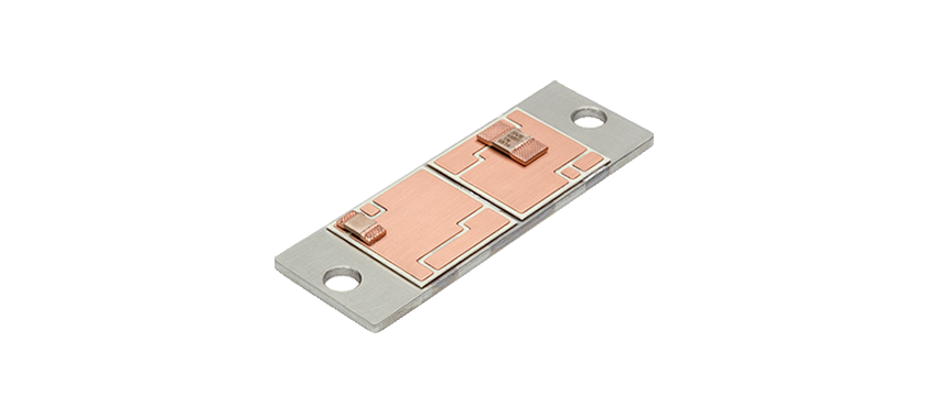 Ultraschall-Schweißlösung von Schunk Sonosystems für DBC-Substrate mit geschweißtem Shunt