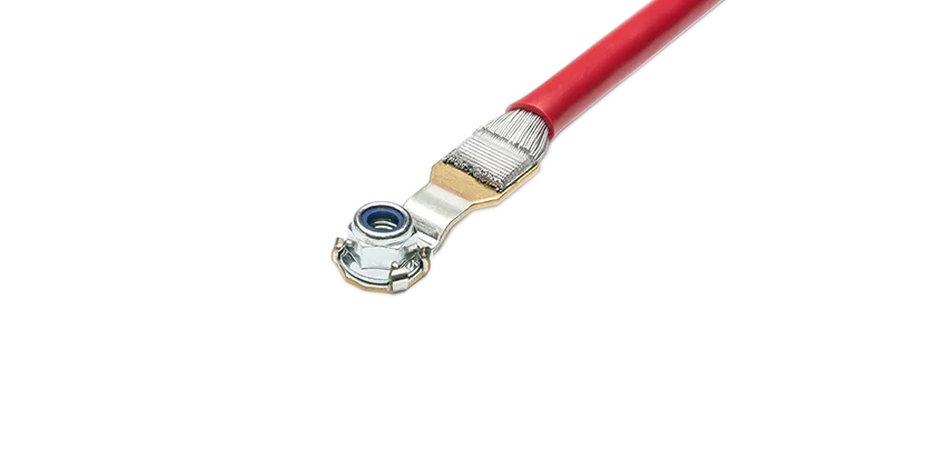 Ultrasonic welding solution by Schunk Sonosystems for aluminum cable to brass contact with rotating nut