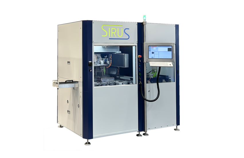  SIRUS, modular platform for ultrasonic welding, flexible configuration, integrated features like particle cleaning and traceability.