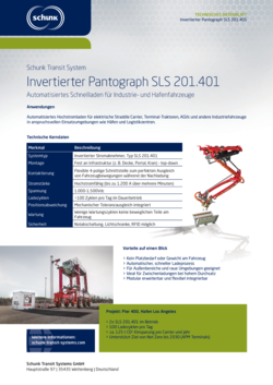 Technisches Datenblatt: Invertierter Pantograph SLS 201.401 