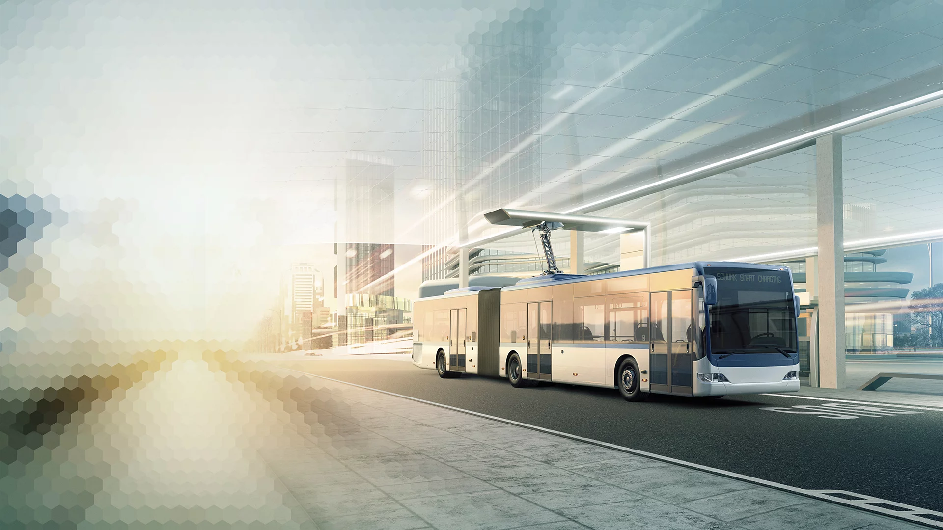  Electric bus in public transport with Schunk Smart Charging technology