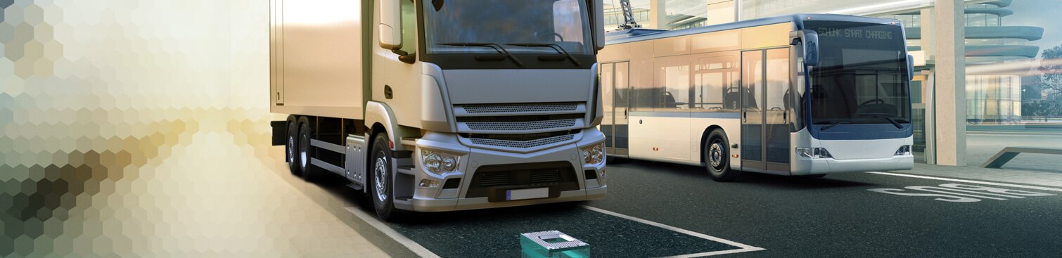  Electric car and e-bus with Schunk Smart Charging on the road