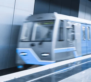  Metro with Schunk Third Rail Pantograph at Subway Station