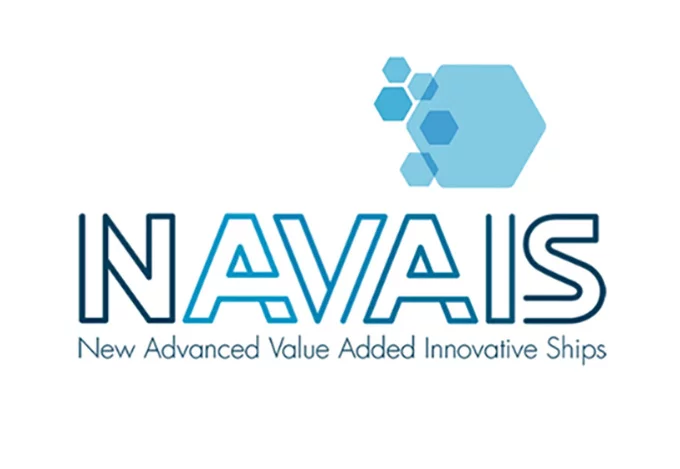  Navai's brand logo with lettering on a white background