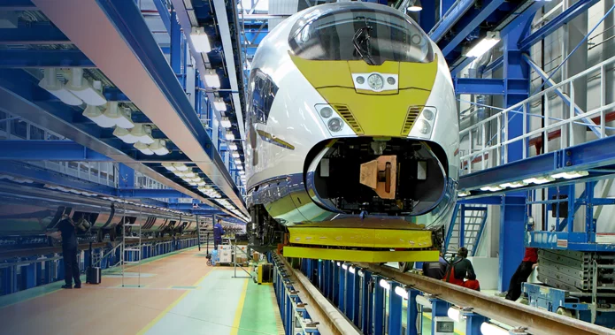  Hochgeschwindigkeitszug im Depot