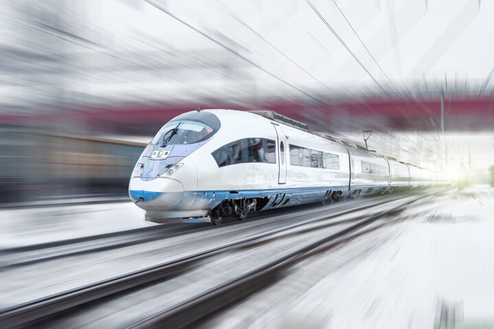   High speed train during the journey