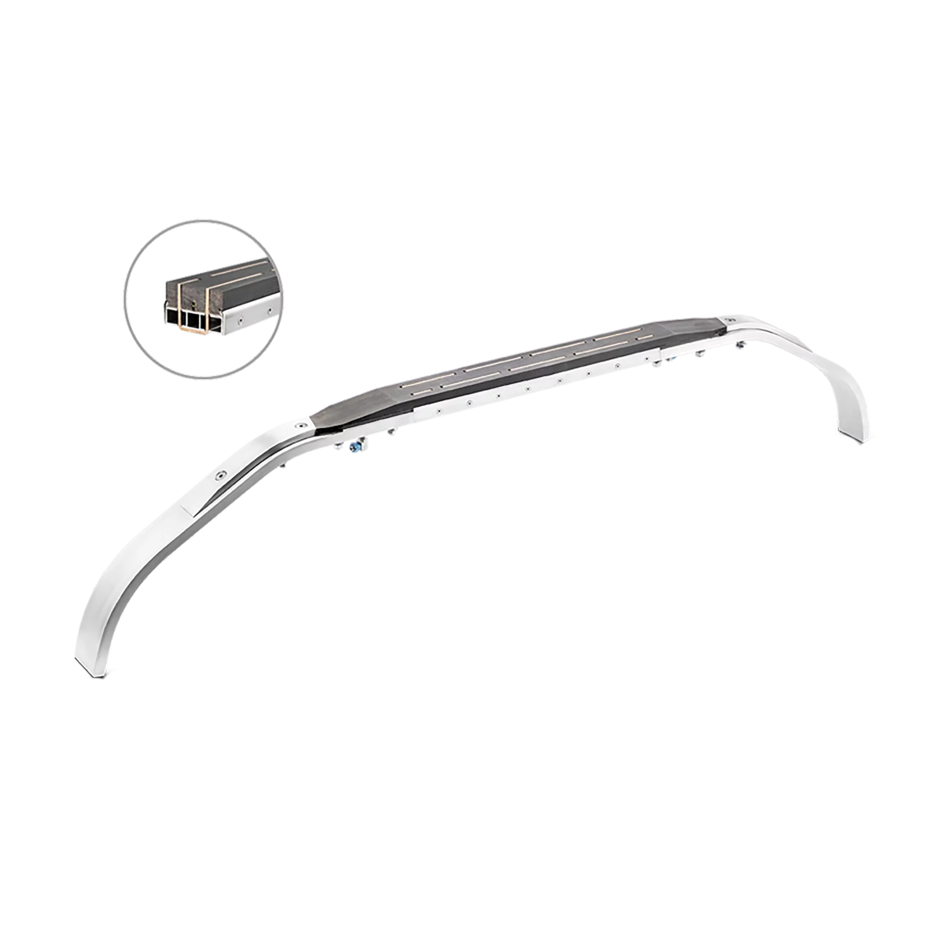  High-current carbon strip for max power transmission for railway applications