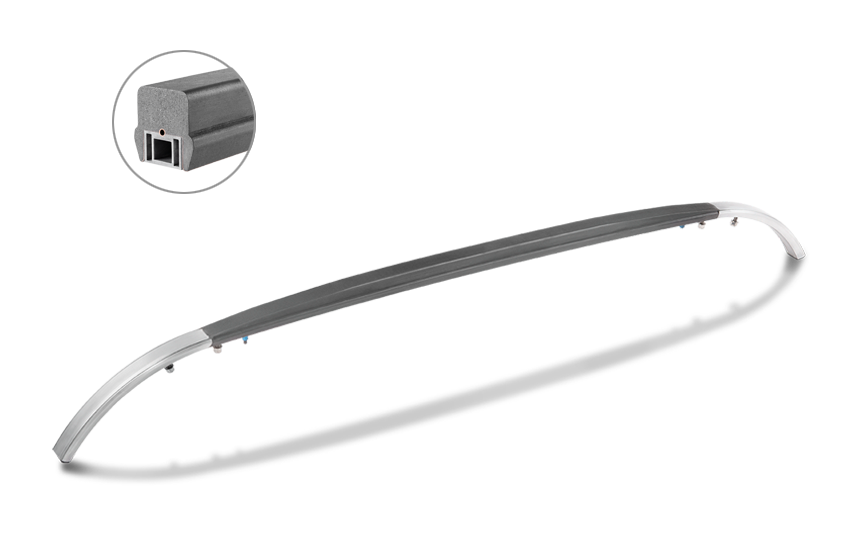  Arc carbon strip arc protection for railway applications