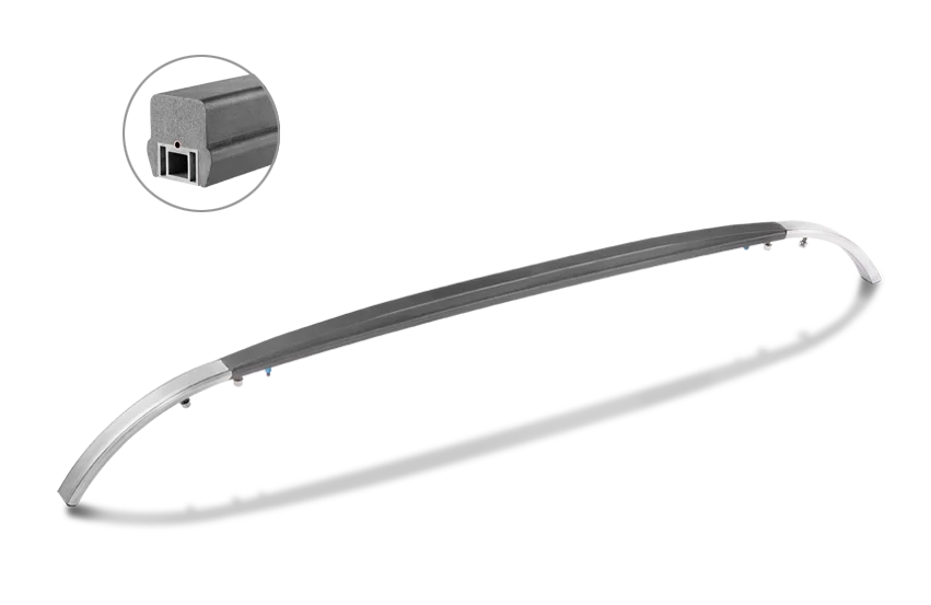   Arc carbon strip arc protection for railway applications