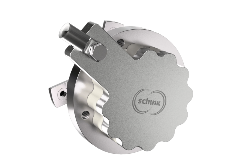   Schunk EASY Grounding Adapter for rail grounding, front view