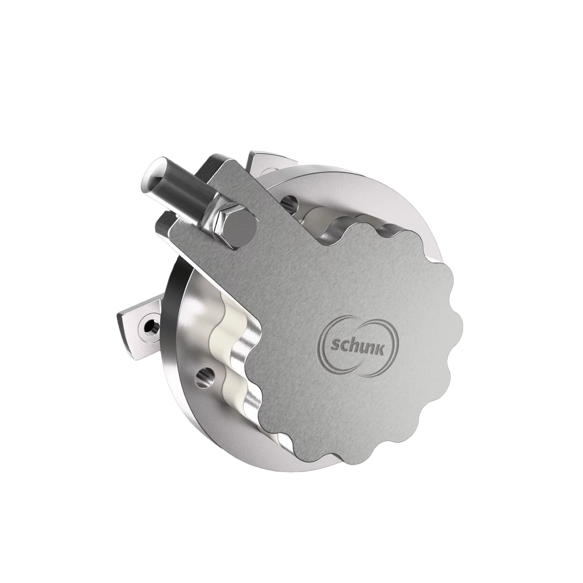  Schunk EASY Grounding Adapter zur Bahn-Erdung in der Frontansicht