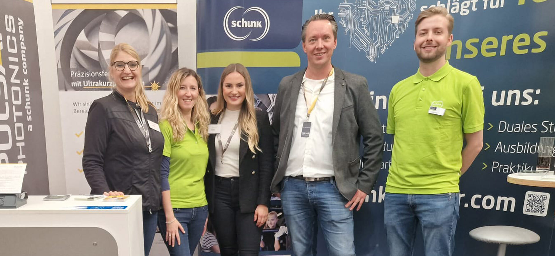  Mitarbeiter von Schunk und Pulsar Photonics auf Bonding Messe der RTWH Aachen
