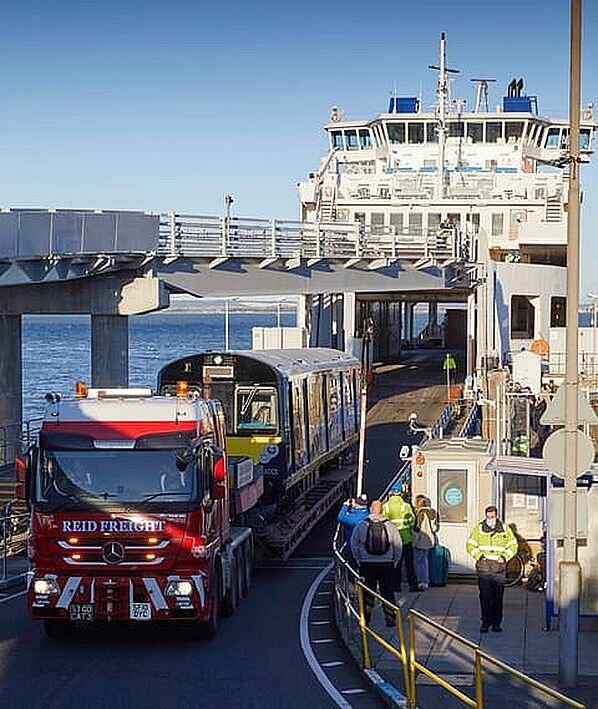  Arrival of the first Island Line Class 484 train on the Isle of Wight