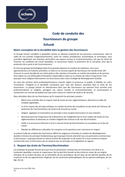 Supplier Code of Conduct | FR