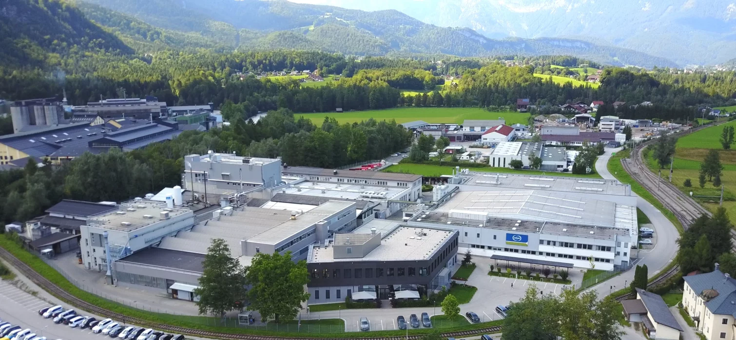Ariel view of Schunk Carbon Technology GmbH Bad Goisern