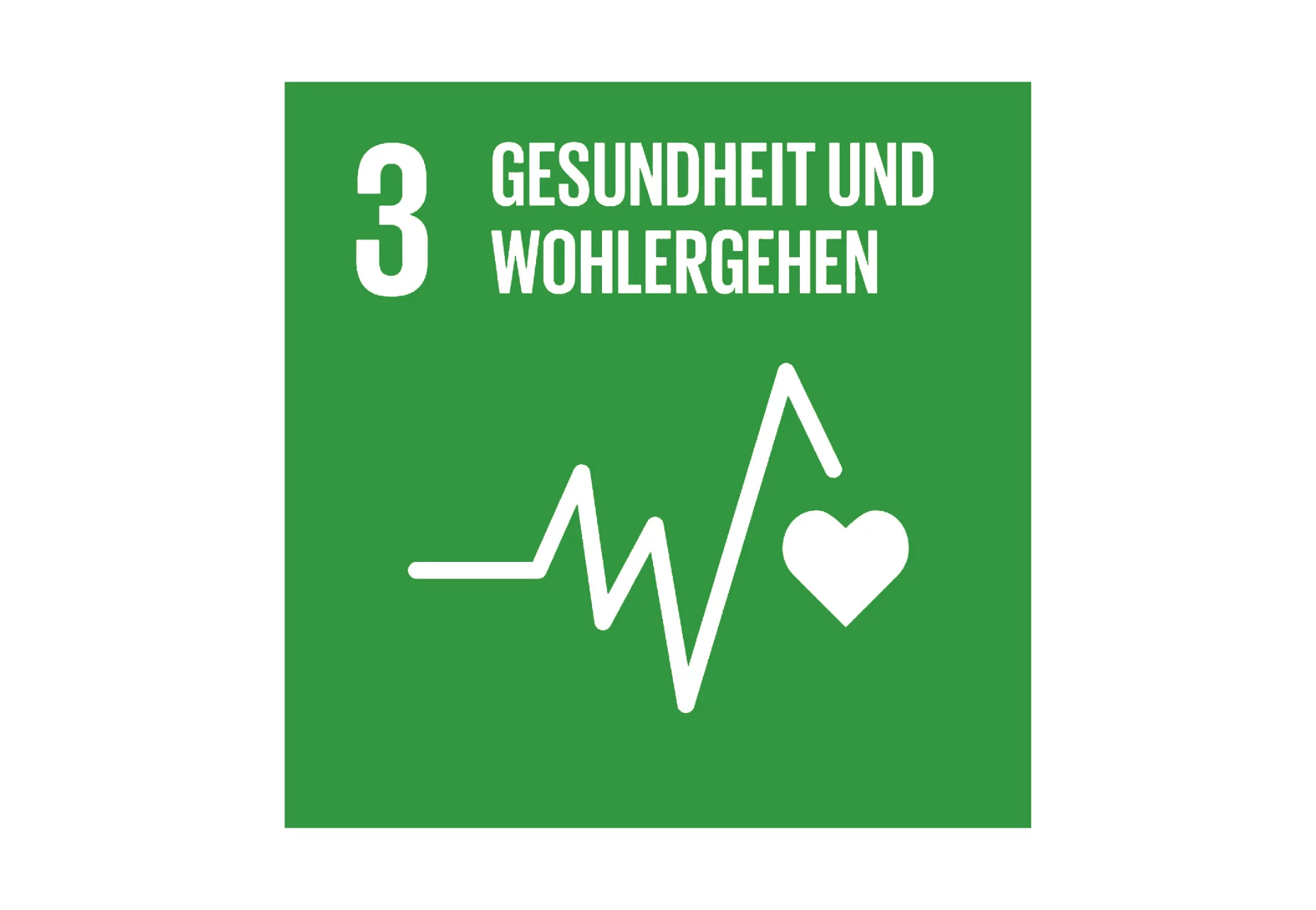Grünes Icon Gesundheit und Wohlergehen