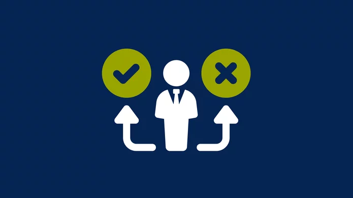  symbolische Darstellung mit Icons, um den Auswahlprozess bei Schunk darzustellen