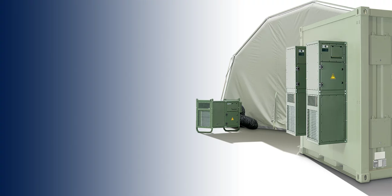  Climate systems and test technology by the Schunk Group for military applications – durable, reliable and mobile.