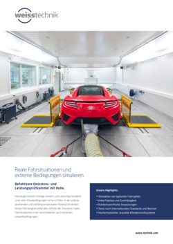 Befahrbare Emissions- und-Leistungsprüfkammer mit Rolle